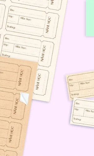 Bộ 24 Nhãn Vở C - Linh Lan